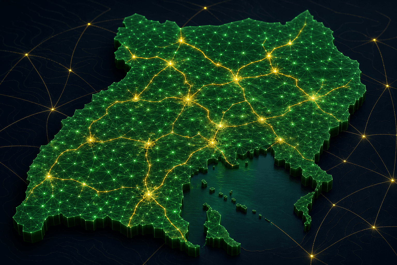 PDM parish network - digital infrastructure map